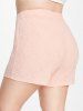 Plus Size & Curve High Rise Lace Butterfly Textured Shorts -  