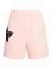 Plus Size & Curve High Rise Lace Butterfly Textured Shorts -  