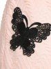 Plus Size & Curve High Rise Lace Butterfly Textured Shorts -  