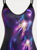Plus Size & Curve Butterfly Floral Galaxy Tank Top -  