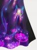 Plus Size & Curve Butterfly Floral Galaxy Tank Top -  