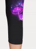 Plus Size & Curve Butterfly Floral Galaxy Capri Leggings -  