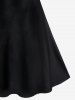 Plus Size & Curve Crisscross Solid A Line Sleeveless Dress -  