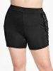 Plus Size & Curve Lace Panel High Rise Shorts -  