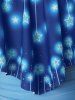 Stars Print Ruched Hem Tankini Swimwear -  