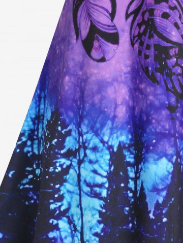 Plus Size & Curve Dreamcatcher Print Crisscross Dress