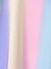 Cold Shoulders Ruffled Ombre Color Tee -  