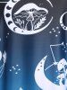 Maillot de Bain Tankini à Imprimé Champignon et Lune à Taille Haute de Grande Taille - Multi-A 4X