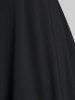 Débardeur Tunique avec Découpes et Bicolore Grande Taille - Noir 4x | US 26-28