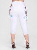 Plus Size & Curve American Flag Butterfly Patriotic Capri Leggings -  