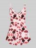 Plus Size & Curve Floral Skull Tank Top -  
