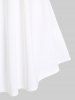 Plus Size & Curve Flower Applique Crisscross Solid A Line Sundress -  