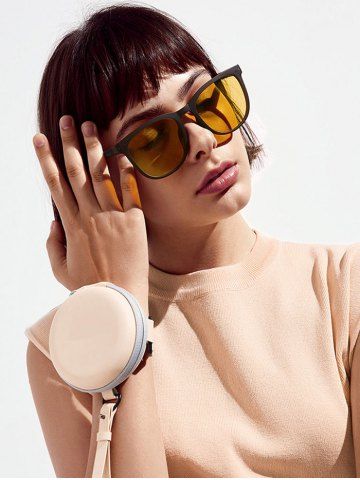 Gafas de Sol Portátil Plegable con Diseño de Viaje - YELLOW
