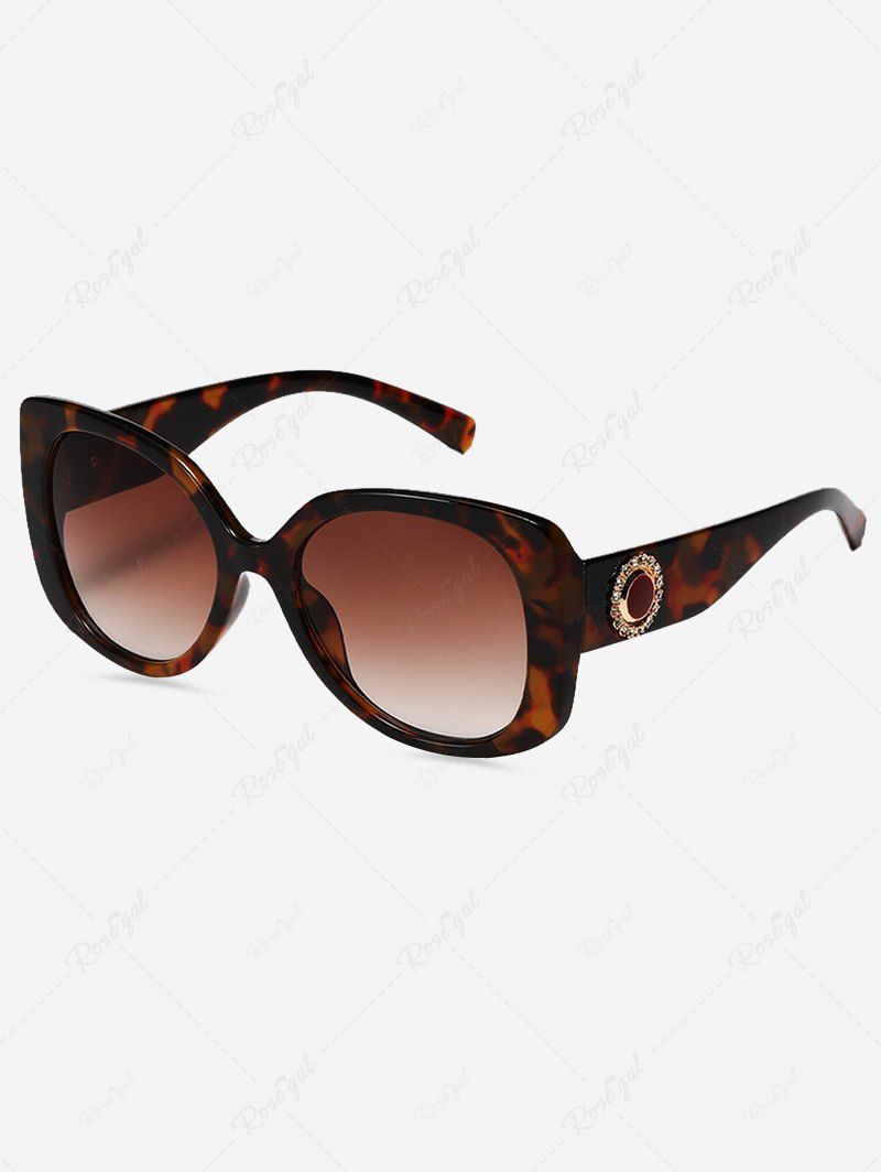Unique Rhinestone Embellish Square Sunglasses  