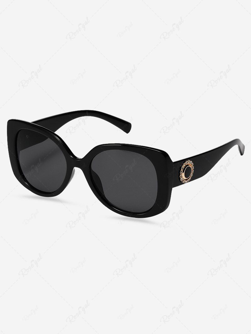 Shop Rhinestone Embellish Square Sunglasses  