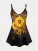 Sunflower Cami Top and Butterfly Legging Plus Size Summer Outfit -  