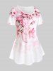 Plus Size & Curve Cottagecore Floral Print Tee -  