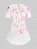 Plus Size & Curve Cottagecore Floral Print Tee -  