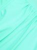 Maillot de Bain Tankini Superposé à Taille Haute Grande Taille à Paillettes - Vert clair 3X