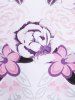 Plus Size & Curve Cottagecore Ombre Color Floral Print Tee -  