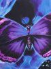 Plus Size 3D Butterfly Floral Crisscross A Line Sleeveless Dress -  