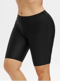 Plus Size & Curve Swim Bike Shorts - BLACK - L