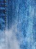 Débardeur à Imprimé 3D Jean Panneau en Dentelle de Grande Taille - Bleu 2X | US 18-20