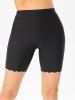Scalloped High Rise Swim Bottom -  