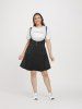 Plus Size & Curve Lace Up Mini Suspender Skirt -  