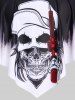 Maillot de Bain Tankini Superposé à Imprimé Crâne de Grande Taille à Volants - Rouge 5X