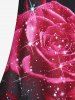 Plus Size Rose Print Flowy Cami Top -  