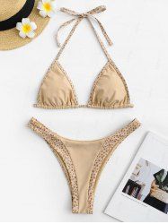 Animal Panel High Leg Cheeky Bikini Swimwear -  