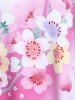 Débardeur Fluide à Imprimé Fleur de Sakura de Cottagecore de Grande Taille - Blanc 4XL