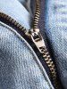 Distressed Frayed Zipper Fly Jeans -  