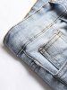 Distressed Frayed Zipper Fly Jeans -  