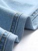 Light Wash Ripped Detail Jeans -  