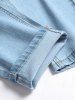 Light Wash Ripped Detail Jeans -  