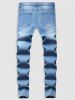 Destroyed Frayed Casual Jeans -  