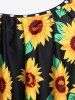 Plus Size Padded Sunflower Polka Dot Three Piece Tankini Swimsuit -  