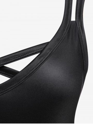 Plus Size Sleeveless Floral Print Crisscross Sundress