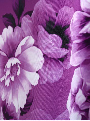 Plus Size Sleeveless Floral Print Crisscross Sundress