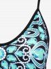 Plus Size Ombre Color Rhinestone Print Tank Top -  