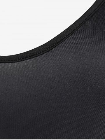 Plus Size Skull Mushroom Pattern Tank Top