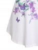 Flower Leaf Print Vacation Casual Tank Top -  