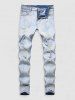 Ripped Frayed Casual Jeans -  