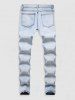 Ripped Frayed Casual Jeans -  