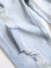 Ripped Frayed Casual Jeans -  