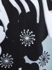 Plus Size Zebra Floral Print Tank Top -  