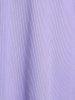 T-shirt Noué à Epaule Dénudée Grande Taille 2 en 1 - Violet clair M | US 10