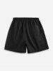 Solid Color Label Design Casual Shorts -  